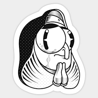 nun doodle Sticker